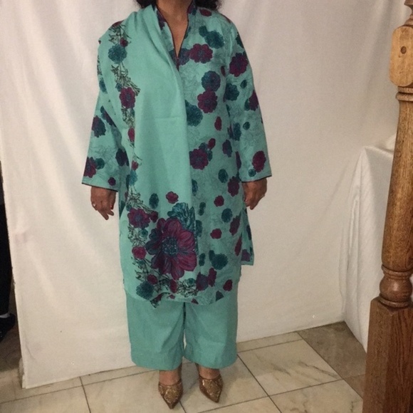 Indian Pakistani Salwar Kurti Outfit Large - Picture 2 of 12